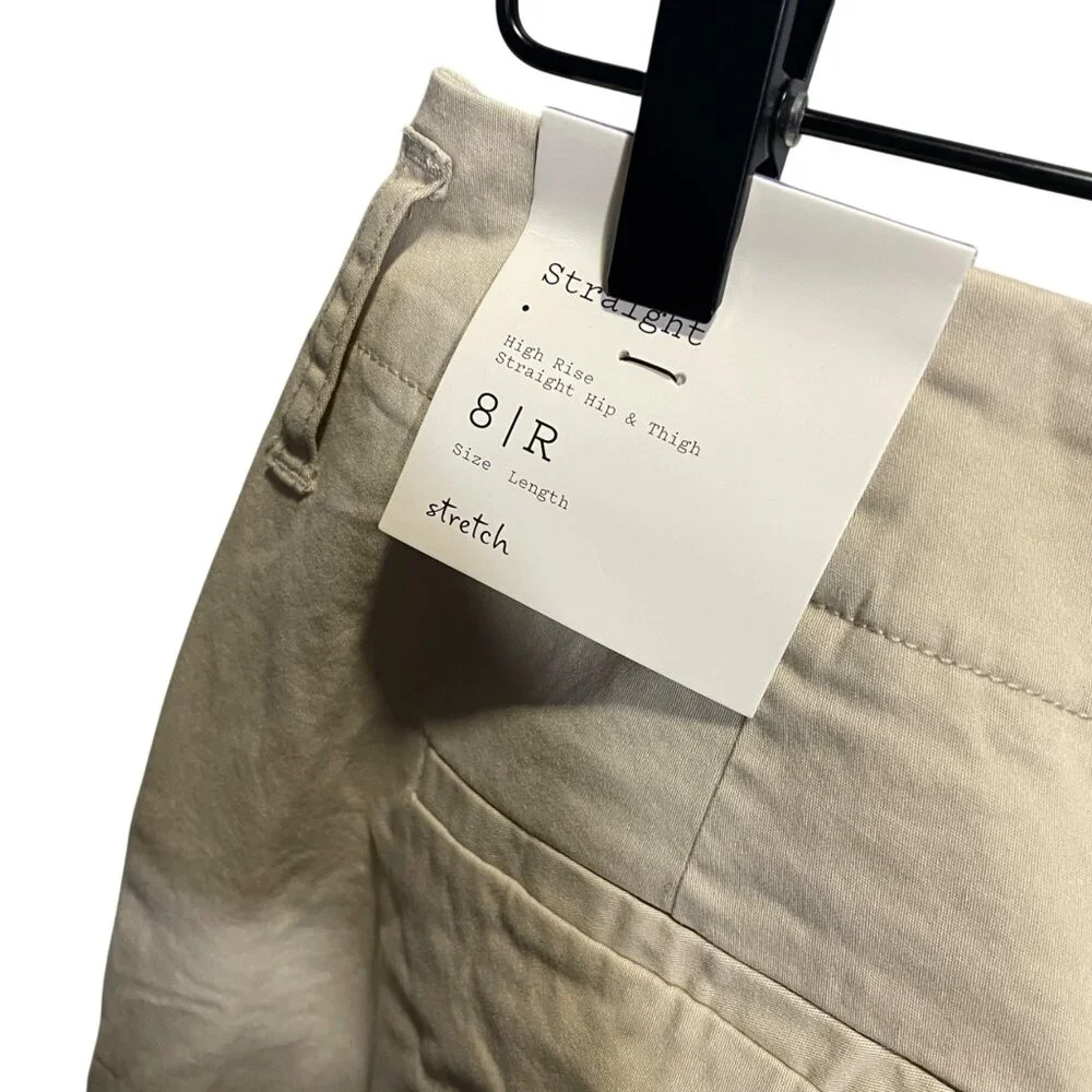A New‎ Day Women’s High-Rise Straight-Leg Pants Size 8R Beige